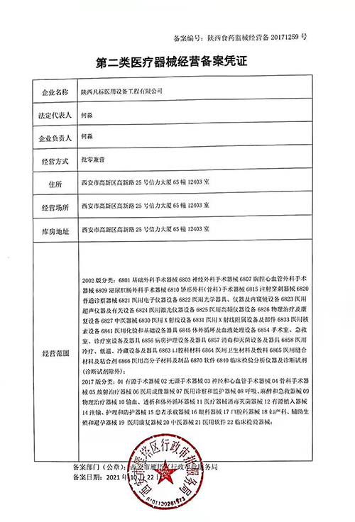 備案憑證